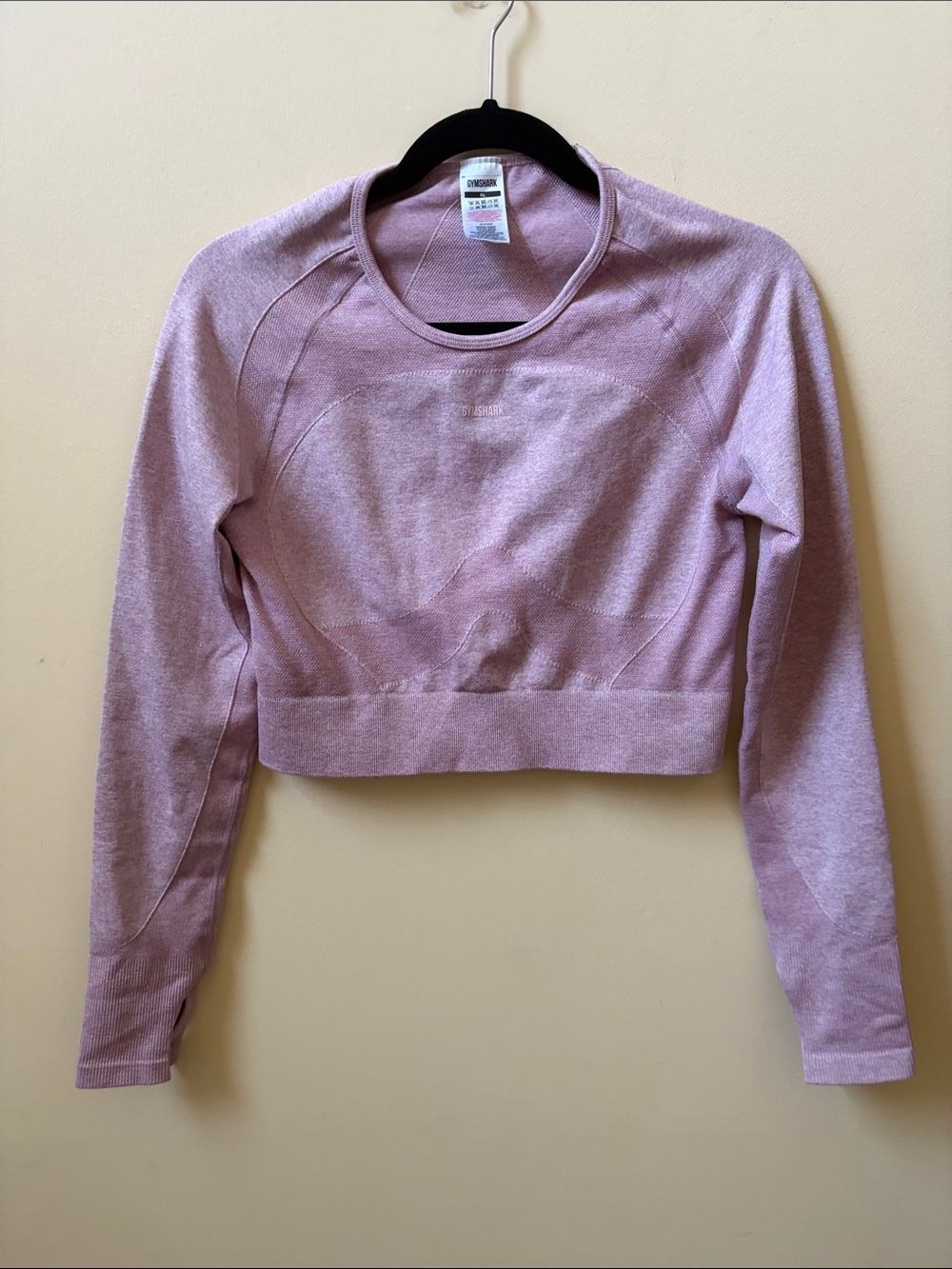 Gymshark Women’s Rose Pink Cropped Long-Sleeve Top